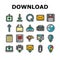 download file computer data icons set vector