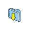 Download file line icon