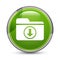 Download files icon elegant green round button vector illustration