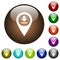 Download GPS map location color glass buttons