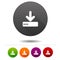 Download icon. Internet Downloading symbol sign. Web Button.