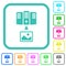 Download image from server solid vivid colored flat icons