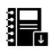 Download notebook glyph flat vector icon