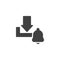 Download notification vector icon