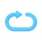 Download this premium icon of repeat arrow in trend style