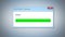 Download progress done, dialog box with green status bar, outdated software