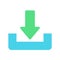 Download or save sign icon. flat style