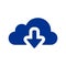 Download vector icon. Flat sign for mobile concept and web design. Cloud with arrow down simple solid icon