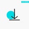 Download, Video, Twitter turquoise highlight circle point Vector icon