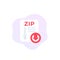 Download zip file archive icon