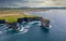 Downpatrick Head Eire sign amazing scenery aerial drone image Irish landmark Mayo Ireland