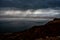 Downpour over the lake. The Dead Sea, Jordan