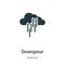Downpour vector icon on white background. Flat vector downpour icon symbol sign from modern weather collection for mobile concept
