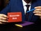 Downside Risk inscription on red business card