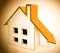 Downsize Home House Symbol Means Downsizing Property Due To Retirement Or Budget - 3d Illustration
