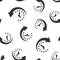 Downtime icon seamless pattern background. Uptime vector illustration on white isolated background. Clock business concept