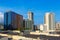 Downtown buildings view Honolulu city