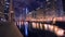 Downtown Chicago and Chicago River Timelapse