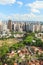 Downtown city center, buildings, hotels from tv tower, Curitiba, Parana, Brazil