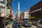 Downtown city life in a busy street of Chinatown San Francisco, California, USA