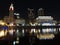 Downtown Columbus Ohio skyline at night