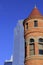 Downtown Dallas Skyscraper and partial view of h Old Red Courthouse Museum