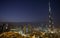 Downtown Dubai night scene