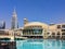 Downtown Dubai - View of Dubai Mall exterior and Dubai Fountain - city attractions