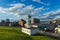 Downtown Halifax and 120 year old town clock an historic landmark, Halifax, Nova Scotia, Canada