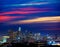 Downtown LA night Los Angeles sunset skyline California