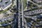 Downtown Los Angeles Four Level Freeway Interchange Aerial