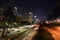 Downtown Los Angeles at Night - Freeway view