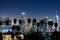 Downtown Los Angeles skyline at night
