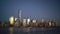 Downtown Manhattan skyline at night