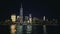 Downtown Manhattan skyline at night
