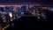 Downtown Miami Aerial Night Skyline