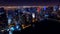 Downtown Miami Aerial Night Skyline