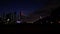 Downtown Miami and MacArthur causeway at night. Southern Florida