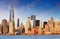 Downtown New York skyline panorama from Liberty State park, USA