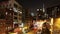 Downtown night light street 4k time lapse from nyc