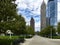 Downtown office buildings and sky scrapers