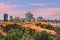 Downtown Perth skyline in Australia