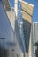 Downtown Phoenix, Arizona- Wall of a building with metal pad cladding and awnings