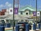 Downtown restaurants, cafes and shopping in George Town on Grand Cayman in the Cayman Islands