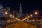 Downtown San Francisco and the Transamerica Pyramid at Chrismas