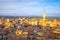 Downtown Siena skyline in Italy