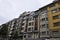 Downtown street with Residential Buildings Architecture from Oviedo City, Spain.