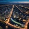 Downtown Sydney skyline in Australia from top view at twilight made with Generative AI