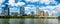 Downtown view of austin texas skyline with blue sky