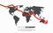 Downturn graph with world map.